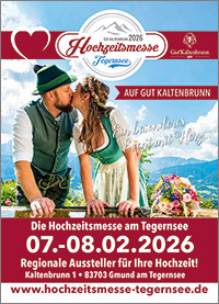 Ankündigung Hochzeitsmesse Tegernsee - www.hochzeitsmesse-tegernsee.de